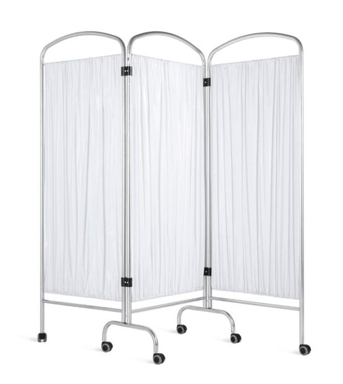 Biombo Triplo Curvo com Rodas - 208x46x184 cm