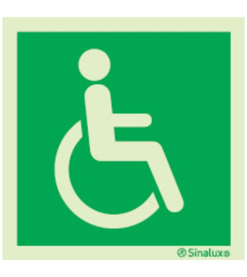 Sinal de Mobilidade Reduzida 150x150mm