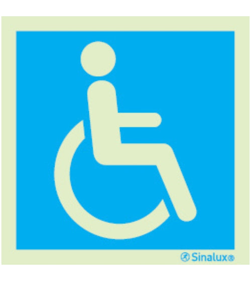 Sinal Informação Pessoas Mobilidade Condicionada 150x150mm