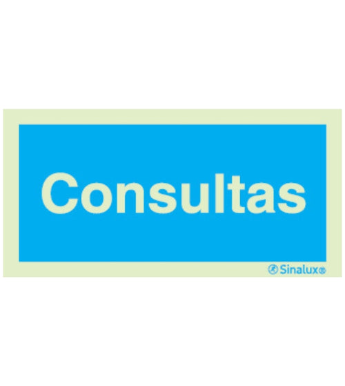 Sinal de Informação Consultas 200x100mm