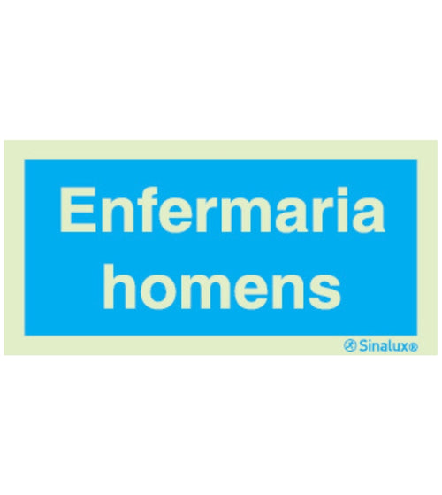 Sinal de Informação Enfermaria Homens 200x100mm