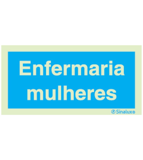 Sinal de Informação Enfermaria Mulheres 200x100mm