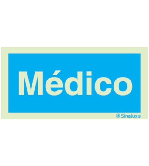 Sinal de Informação Médico 200x100mm
