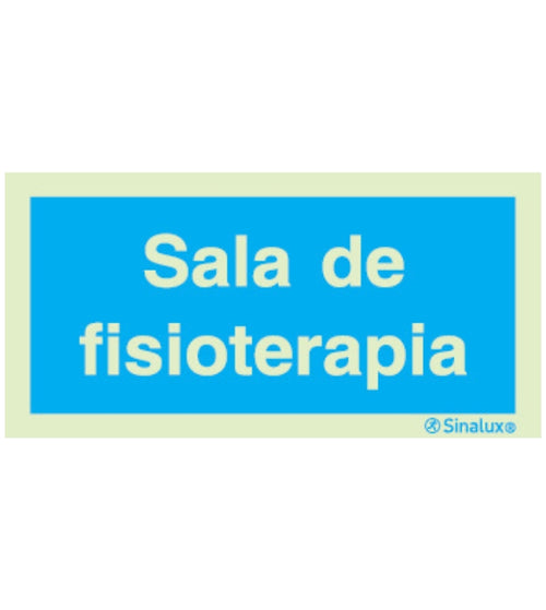 Sinal de Informação Sala de Fisioterapia 200x100mm