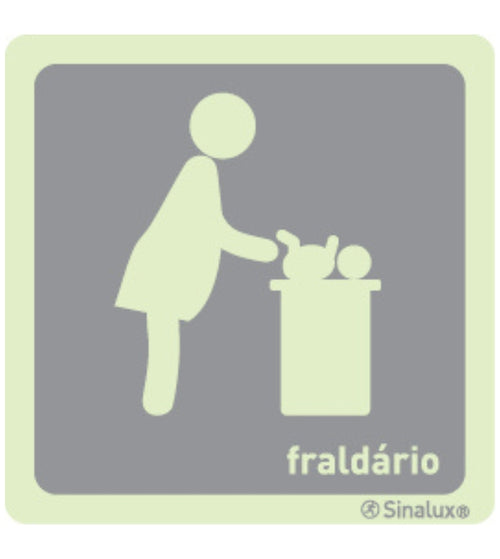 Sinal de Informação para Fraldário 150x150mm