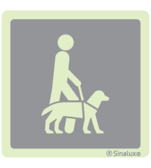 Sinal de Informação para Utilização Cão Guia 150x150mm