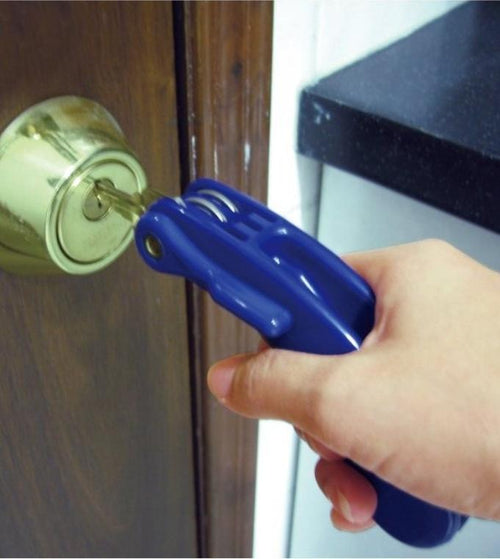Porta-chaves Ergonómico para até 3 Chaves - Azul