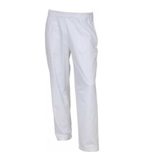 Calça de Trabalho Branca com Elástico e 1 Bolso